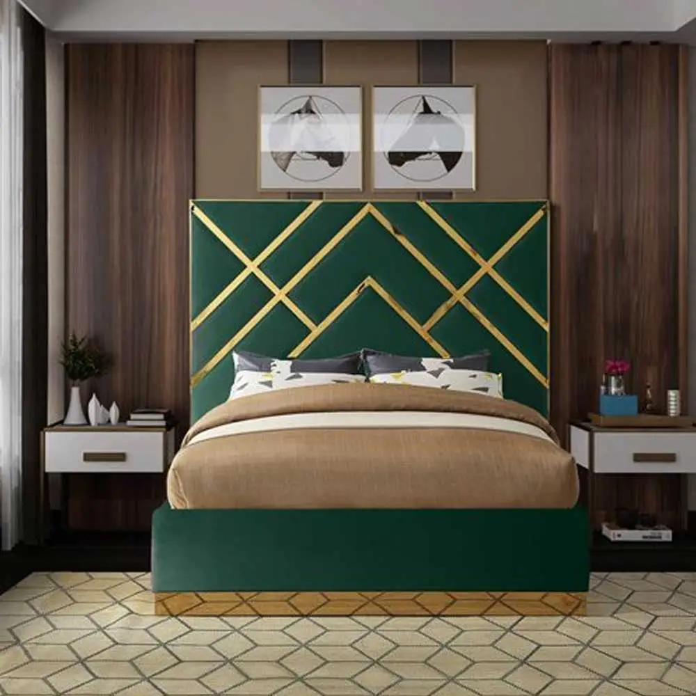 Luxury Velvet Upholstered Bed