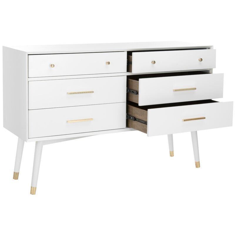6 Drawer Dresser in White
