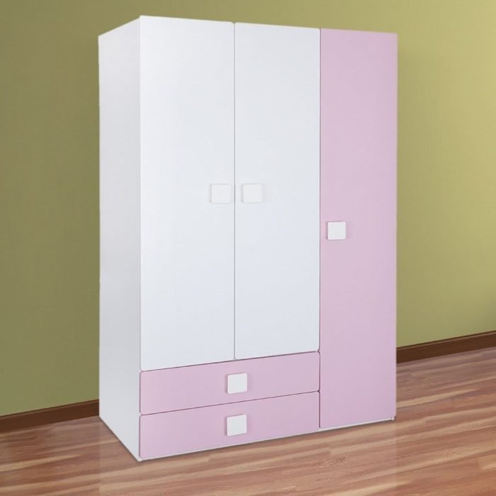Three Door Premium Wardrobe with Two Drawers
