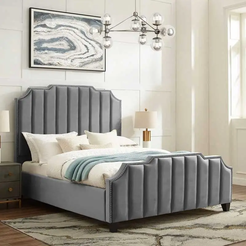 Vertical Tufting Upholstered Bed