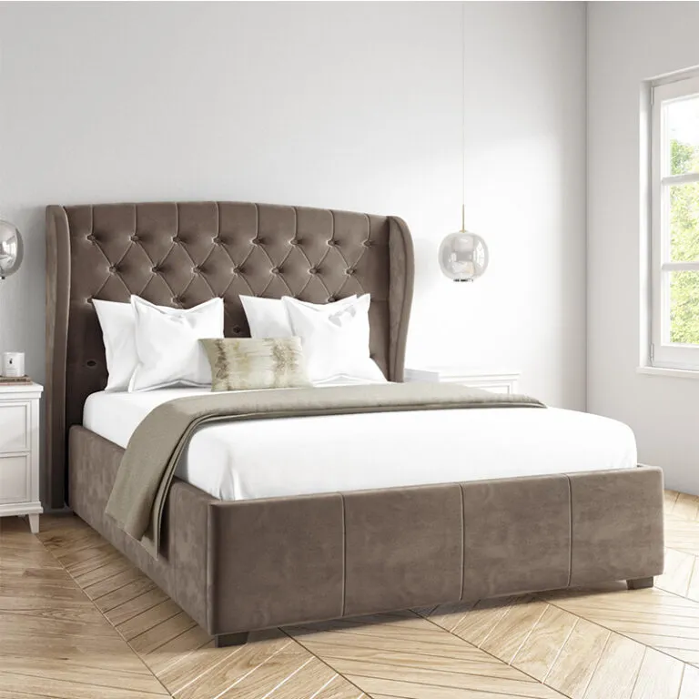 Button Tufted Elegant Headboard Bed
